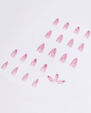 24pcs Wave Lines Style Artificial Nails Fake Nails Removable Nail Patches