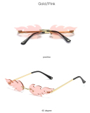 New Style Personalized Frameless Colorful Ocean Sunglasses