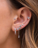 Romantic Stars and Moon Series Popular Butterfly Earrings Moon Universe Single Ear Earring Set