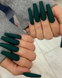 24pcs Solid Color Long Ballet Wearing Artificial Nails Waterproof Removable Fake Nails