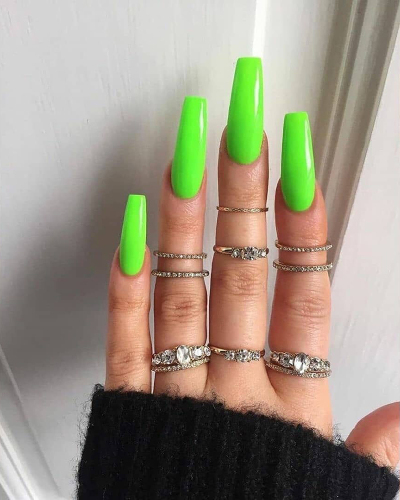24pcs Solid Color Long Ballet Artificial Nails Fake Nails Removable Nail Patches Multi Color