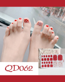 24pcs Doodle Artificial Toenails Fake Toenails Removable Toenail Patches
