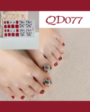 24pcs Doodle Artificial Toenails Fake Toenails Removable Toenail Patches