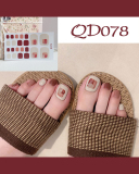 24pcs Doodle Artificial Toenails Fake Toenails Removable Toenail Patches