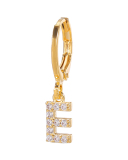 Fashion Gold-Plated 26 Letter with Diamonds Ear Buckles