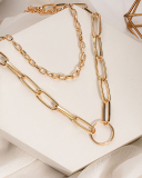Retro Ring All-Match Simple Chain Multi-Layer Clavicle Female Necklace