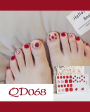 24pcs Doodle Artificial Toenails Fake Toenails Removable Toenail Patches
