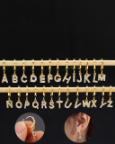 Fashion Gold-Plated 26 Letter with Diamonds Ear Buckles