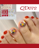 24pcs Doodle Artificial Toenails Fake Toenails Removable Toenail Patches