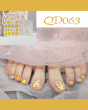 24pcs Doodle Artificial Toenails Fake Toenails Removable Toenail Patches