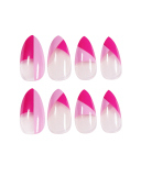 24pcs Colorblock French Style Artificial Nails Fake Nails Removable Nail Patches