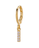 Fashion Gold-Plated 26 Letter with Diamonds Ear Buckles