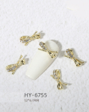 1 Piece Butterfly Bow Metal Nail Decorators Nail Accessories
