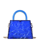 Fashion New Style Ice Cracked Acrylic Transparent Chain CrossbodyJelly Bag Solid Color