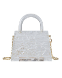 Fashion New Style Ice Cracked Acrylic Transparent Chain CrossbodyJelly Bag Solid Color