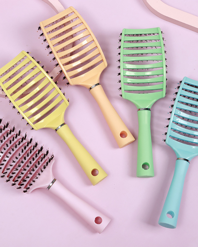 Hair Brush Scalp Massage Comb Paddle Brush Curling Comb Air Cushion Plastic Comb Bristles Comb