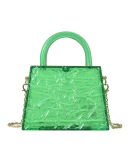 Fashion New Style Ice Cracked Acrylic Transparent Chain CrossbodyJelly Bag Solid Color