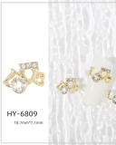 1 Piece Butterfly Bow Metal Nail Decorators Nail Accessories Gold Crystal