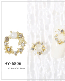 1 Piece Butterfly Bow Metal Nail Decorators Nail Accessories Gold Crystal