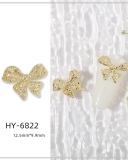 1 Piece Butterfly Bow Metal Nail Decorators Nail Accessories Gold Crystal