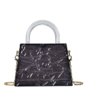 Fashion New Style Ice Cracked Acrylic Transparent Chain CrossbodyJelly Bag Solid Color