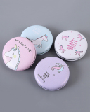 Folding Pony Printed Small Mirror Mini Makeup Mirror Glass Mirror Round Portable Mirror