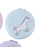 Folding Pony Printed Small Mirror Mini Makeup Mirror Glass Mirror Round Portable Mirror