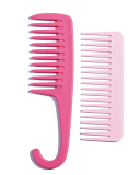 Wheat Straw Wide Tooth Curved Hook Comb Hairdressing Styling Comb Dry and Wet Plastic Comb Household Comb
