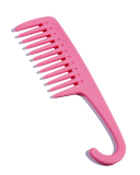 Wheat Straw Wide Tooth Curved Hook Comb Hairdressing Styling Comb Dry and Wet Plastic Comb Household Comb