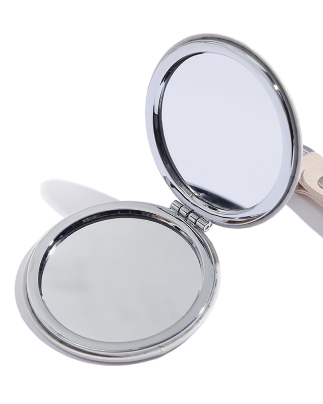 Folding Cute Portable Lady Princess Mini Makeup Mirror Student Portable Mirror Metal Round Cartoon Small Mirror