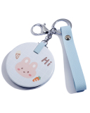 Folding Cute Portable Lady Princess Mini Makeup Mirror Student Portable Mirror Metal Round Cartoon Small Mirror