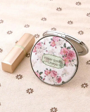 Folding Cosmetic Mirror Double-sided Mirror PU Leather Metal Edge Portable Mirror