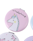 Folding Pony Printed Small Mirror Mini Makeup Mirror Glass Mirror Round Portable Mirror
