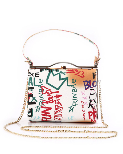 New Fashion Inkjet Graffiti Hit Color Bag with Handle