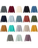 17 Color New Fall Winter 100%Cotton Solid Men Tops S-3XL