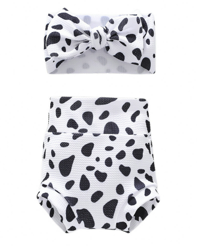 Children's Shorts Headband Set Baby Diapers Bread Shorts