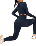 Autumn Seamless High Waist Tight Yoga Two-piece Set