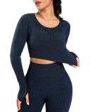 Autumn Seamless High Waist Tight Yoga Two-piece Set
