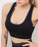 Fashion Sexy High Stretch Bra High Waist Peach Hip Lifting Yoga Two-Piece Solid Color S-L