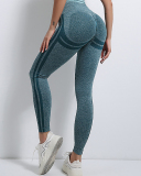 Fashion Sexy High Stretch Bra High Waist Peach Hip Lifting Yoga Two-Piece Solid Color S-L