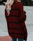 Women Long Striped Cardigan Street Style 2 Color
