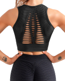 Summer Hollow Beautiful Back Seamless Movement Gathers Yoga Fitness Underwear Solid Color XS-L