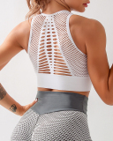 Summer Hollow Beautiful Back Seamless Movement Gathers Yoga Fitness Underwear Solid Color XS-L