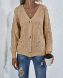 Woman Button-down Sweater Jacket Cardigan 