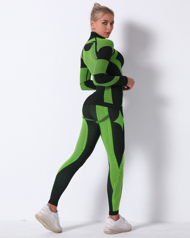 Winter Yoga Suit for Fitness Dry Fit Sportswear Woman Gym Set Women Long Sleeve T-shirt Leggings Sport Kit Unique