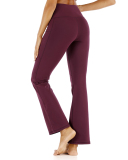 Hot New Style Pocket High Waist Micro Flared Wide Leg Trousers Casual Style Solid Color S-4XL