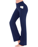 Hot New Style Pocket High Waist Micro Flared Wide Leg Trousers Casual Style Solid Color S-4XL