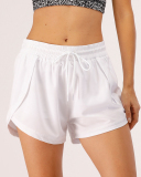 Women'S Five Pants Yoga Fitness Shorts Pants Anti-Light Running Training Shorts Double Fake Two Sports Shorts