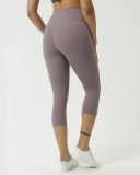 Double-sided Yoga Pants Women Elastic High Waist Seven-point Fitness Tight Gym Sport Running Butt Lifting Leggings