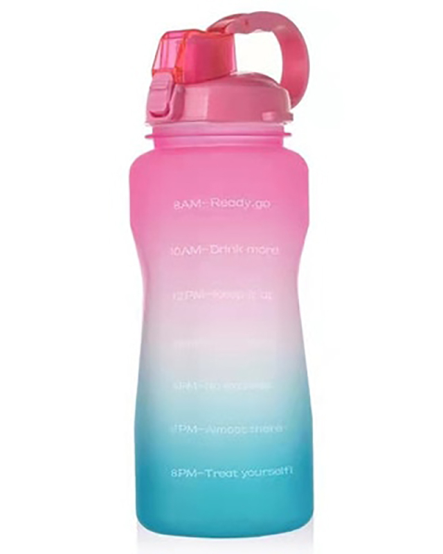 Water Bottle 128OZ 64OZ 3.8L 2L with Unique Timeline Measurements Goal BPA Free Sports Portable Gym Jug Water Bottle with Straw